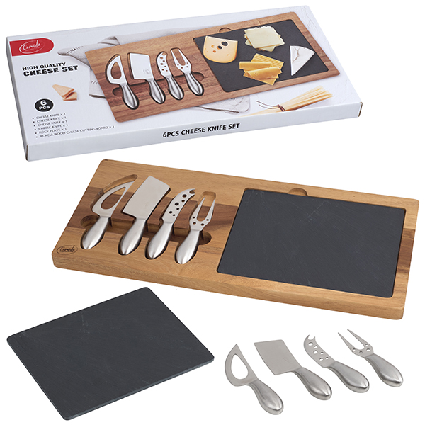 סט סכינים ומגש גבינה לאירוח