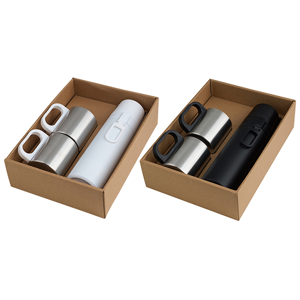 סט טרמוס + שני ספלים במארז מתנה 