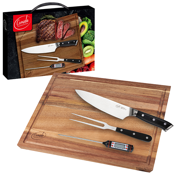 סט שף 4 חלקים עם מדחום