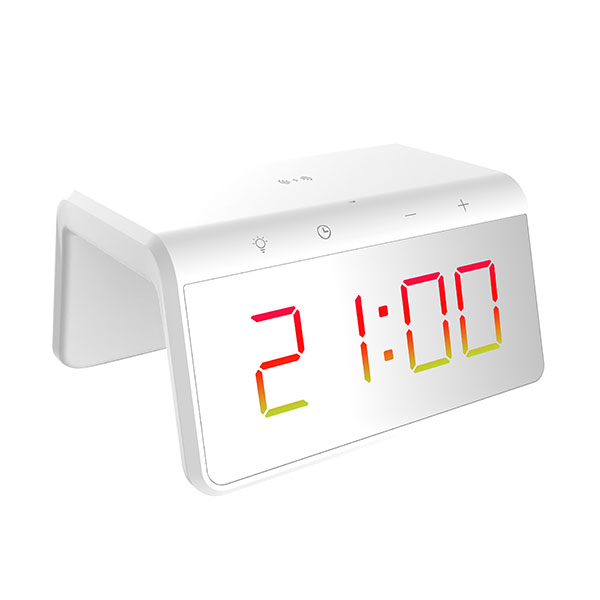 שעון שולחני טעינה אלחוטית לנייד 